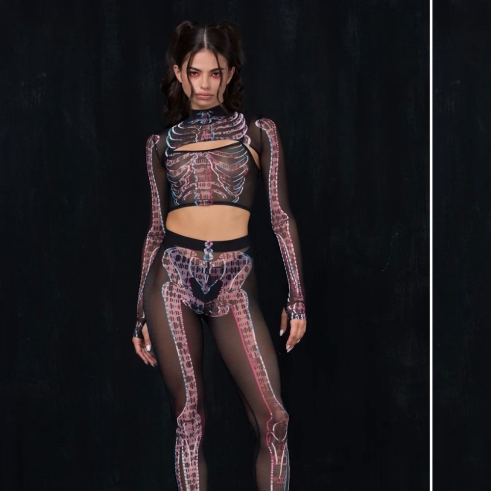 Women's Skeleton Print Bodysuit